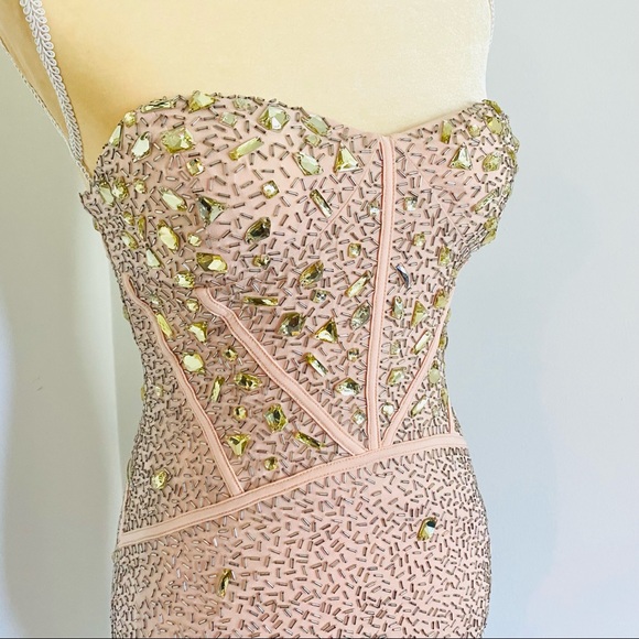 💕Crystal Embellished Strapless Dress SZ S/XS - Picture 10 of 15